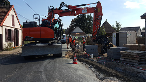 Travaux de voirie à Chaon