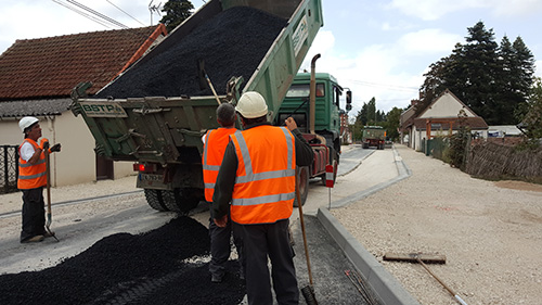 Travaux de voirie à Chaon