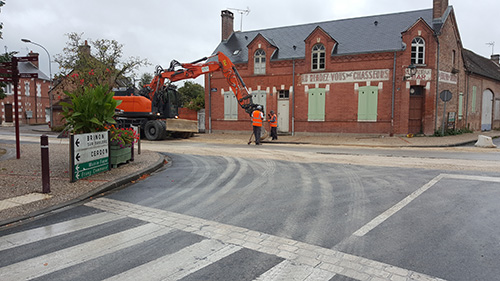 Travaux de voirie à Chaon