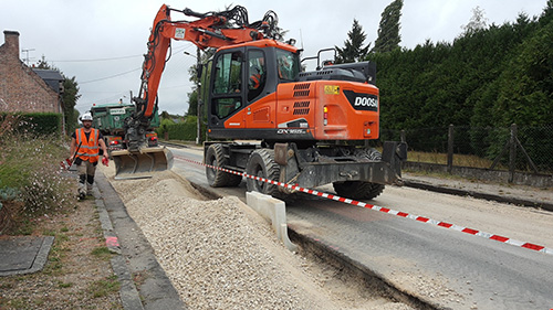 Travaux de voirie à Chaon