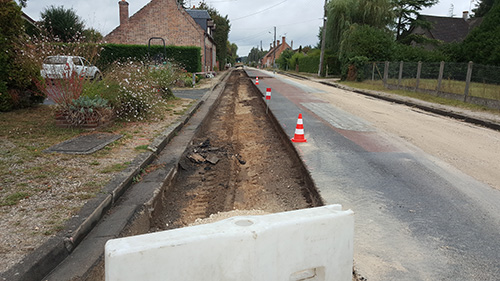 Travaux de voirie à Chaon