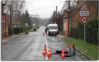 Travaux d'assainissement